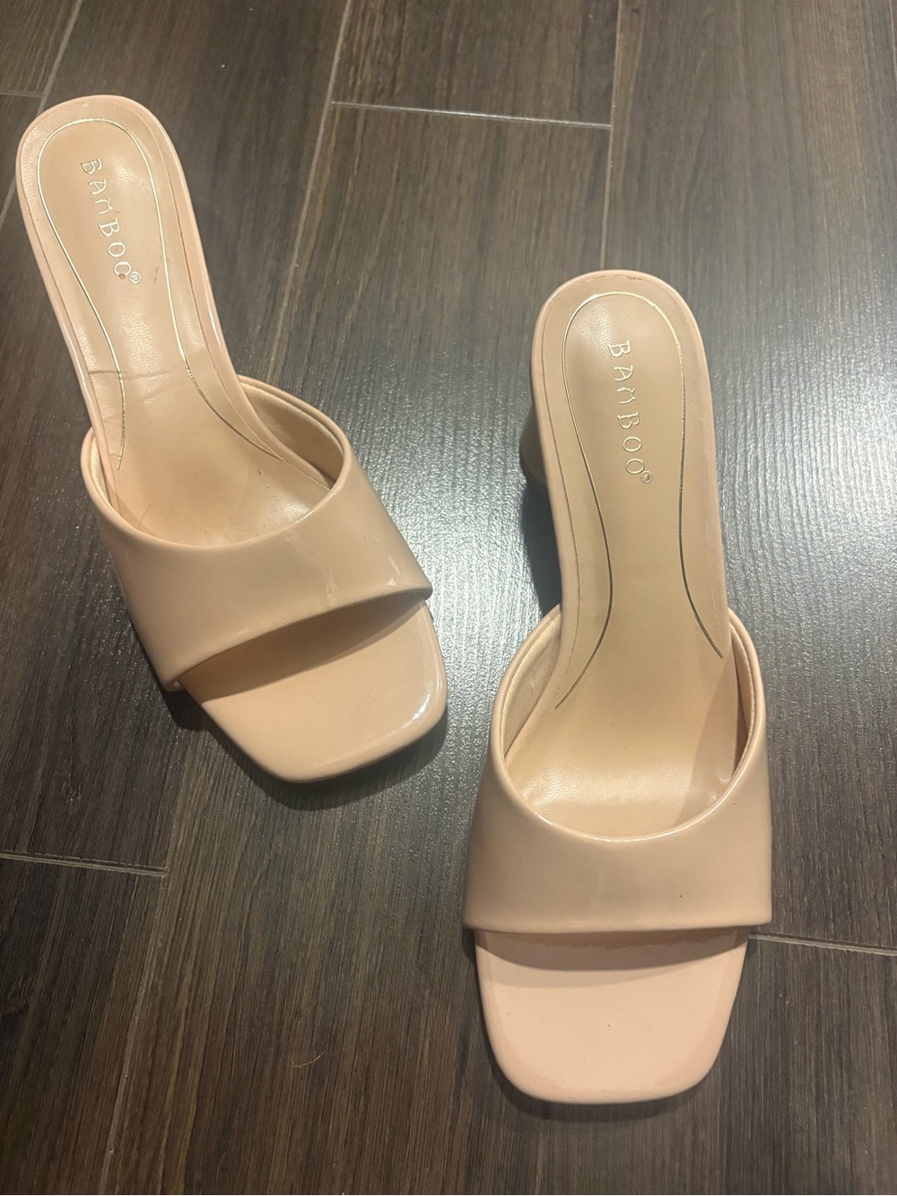 Women's Nude Slide Heels